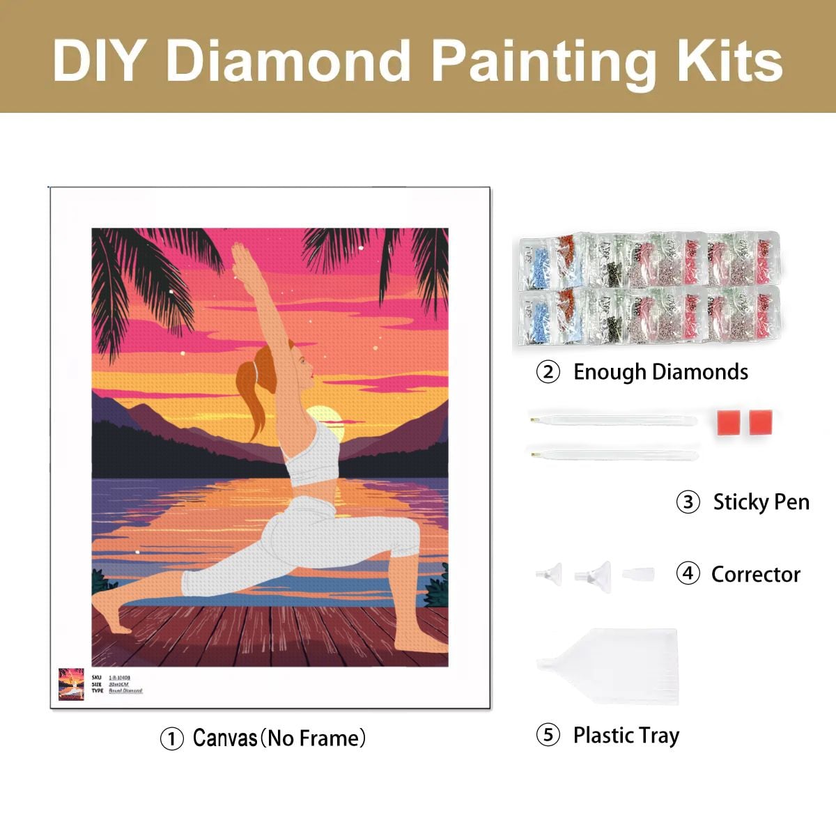 Mon Yoga en diamant :  Fente haute (21,90 € - 99 €)